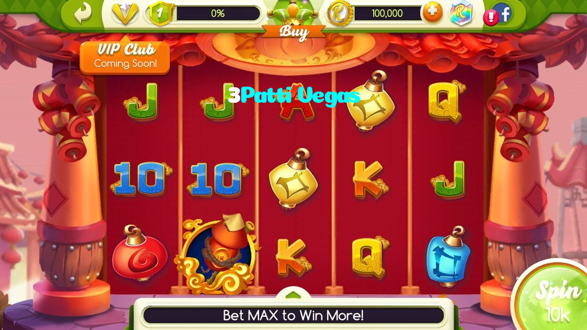 3Patti Vegas casino presented on mobile device in Pakistan with slots and live games